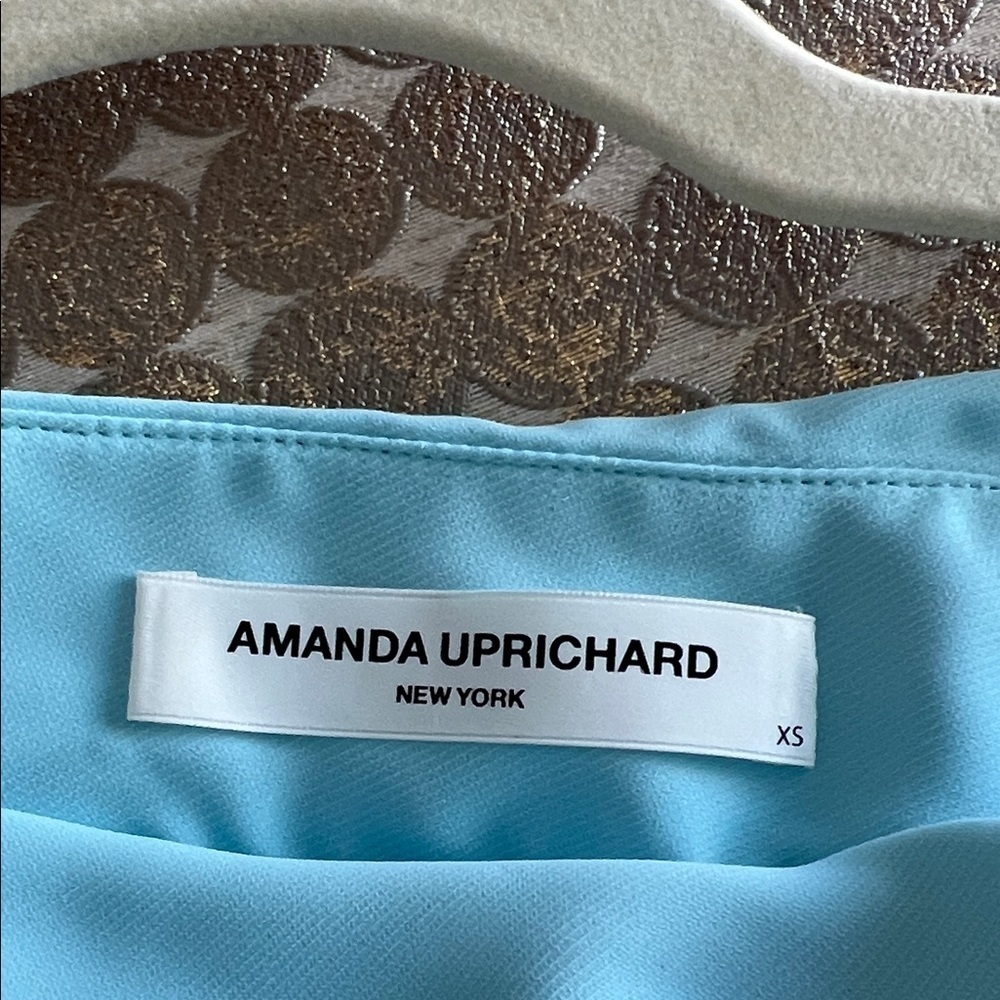 NWOT Amanda Uprichard Sky Blue One-Shoulder Top Size XS - Picture 2 of 10